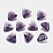 Faceted Glass Rhinestone Charms, Imitation Austrian Crystal, Triangle, Amethyst, 11x12x6mm, Hole: 1.2mm