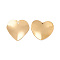 304 Stainless Steel Pendants, Golden, Heart Pattern, 21.5x22x1~2mm, Hole: 1.2mm