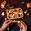 Craftdady 140Pcs Halloween Theme Painted Natural Wood Beads WOOD-CD0001-19-14