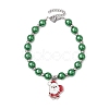 Christmas Theme Imitation Pearl Acrylic Bracelets for Women Girl BJEW-JB11173-1