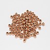 Rack Plating and PVD Vacuum Plating Brass Round Spacer Beads KK-I598-22RG-RS-2