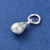 925 Sterling Silver Sea Animal Shell Shape Charms STER-E071-02S-08-2