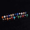24 Colors Electroplate Glass Beads EGLA-PH0003-12-3