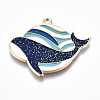 Eco-Friendly Alloy Enamel Pendants X-ENAM-Q437-033-NR-2