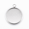 304 Stainless Steel Pendant Cabochon Settings X-STAS-E146-18P-18mm-2
