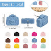 CHGCRAFT 15Pcs 15 Colors Food Grade Eco-Friendly Silicone Beads SIL-CA0001-99-2