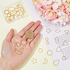 SUPERFINDINGS 36Pcs 18 Style 201 Stainless Steel Linking Rings FIND-FH0006-46-3