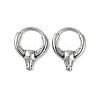 Cattle Head 316 Surgical Stainless Steel Hoop Earrings EJEW-G416-25AS-4