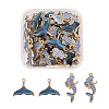 50Pcs 2 Style Alloy Enamel Pendants X1-ENAM-LS0001-10LG-1