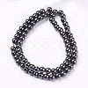 Magnetic Synthetic Hematite Beads Strands G-Q893-6mm-2