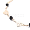 4Pcs 4 Style Alloy Chain Anklets Set with Heart SJEW-D009-05KCG-7