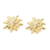 304 Stainless Steel Shell Pearl Flower Stud Earrings for Women EJEW-U020-24G-2