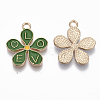 Alloy Enamel Pendants X-PALLOY-R119-01-2