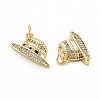 Brass Micro Pave Cubic Zirconia Pendants KK-T004-106G-02-2