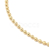 Rack Plating Brass Ball Chain Necklace for Women NJEW-F311-02G-2