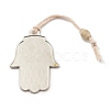 Hamsa Hand/Hand of Miriam with Evil Eye Alloy Resin Pendant Decorations HJEW-K042-01AS-01-2