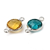 Brass Pave Faceted Glass Connector Charms FIND-Z020-01P-2