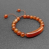 Natural Carnelian Bead Braided Bead Bracelets for Women Men LS5537-3-1