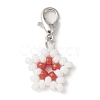 Star Glass Seed Beads Pendants HJEW-MZ00029-3