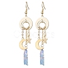 Dyed Natural Quartz Crystal Pendants Earrings EJEW-TA00424-1