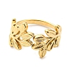304 Stainless Steel Open Cuff Ring for Women RJEW-C016-04G-2