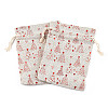 Christmas Theme Cotton Fabric Cloth Bag ABAG-H104-B02-1