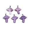 Natural Amethyst Pendants G-R480-02L-1