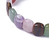Natural Mixed Gemstone Stretch Bracelets BJEW-L495-15-3