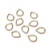 Brass Micro Pave Clear Cubic Zirconia Spring Gate Rings ZIRC-F120-009G-4