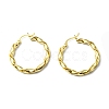 Rack Plating Brass Twist Wrap Hoop Earrings EJEW-D055-19G-1