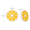 Hawaii Lemon Slice Resin Glitter Powder Pendants X-RESI-R337-5-2