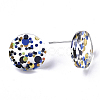 Cellulose Acetate(Resin) Stud Earring Findings KY-R022-014-5