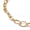 Ion Plating(IP) 304 Stainless Steel Oval Link Chain Bracelet for Women BJEW-G667-07G-2