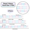 Gorgecraft 3 Pairs 3 Style Tie-Dye Style Flat Smooth Polyester Shoelaces FIND-GF0004-70B-2