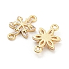 Brass Pave Clear Cubic Zirconia Connector Charms KK-Q789-10G-2