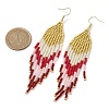 Bohemian Style TOHO Round Seed Tassel Dangle Earrings EJEW-MZ00153-3