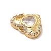 Rack Plating Brass Micro Pave Cubic Zirconia Charms KK-P230-19G-01-3