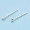 925 Sterling Silver Round Ball Stud Earrings STER-T005-01A-2