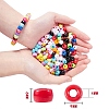 121.5G 15 Colors Opaque Acrylic European Beads SACR-SZ0001-09-2