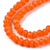 Opaque Solid Color Glass Beads Strands EGLA-T021-02I-3