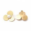 Flower Ion Plating(IP) 304 Stainless Steel Stud Earrings EJEW-C017-10G-1