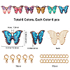 SUNNYCLUE DIY Butterfly Pendant Making Kits DIY-SC0014-17-2