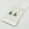 Fashion Earrings for Christmas X-EJEW-JE00367-01-3