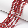 Electroplate Transparent Glass Beads Strands EGLA-A034-T3mm-E18-1