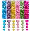 1500Pcs 24 Style Baking & Spray Painted Crackle Glass Beads CCG-SZ0001-13B-1