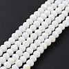 Electroplate Opaque Solid Color Glass Beads Strands EGLA-A034-P2mm-L17-2