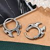 Fire Shaped 316 Surgical Stainless Steel Hoop Earrings EJEW-G416-35P-3