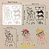 PET Hollow Out Drawing Painting Stencils DIY-WH0391-0052-2