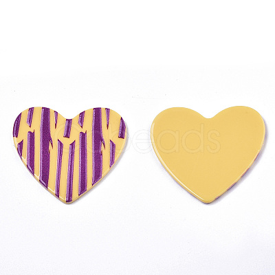 Opaque Printed Acrylic Cabochons MACR-N011-001-B01-1