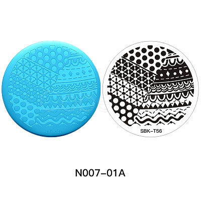 Non-Tarnish Stainless Steel Nail Art Stamping Plates MRMJ-N007-01A-1